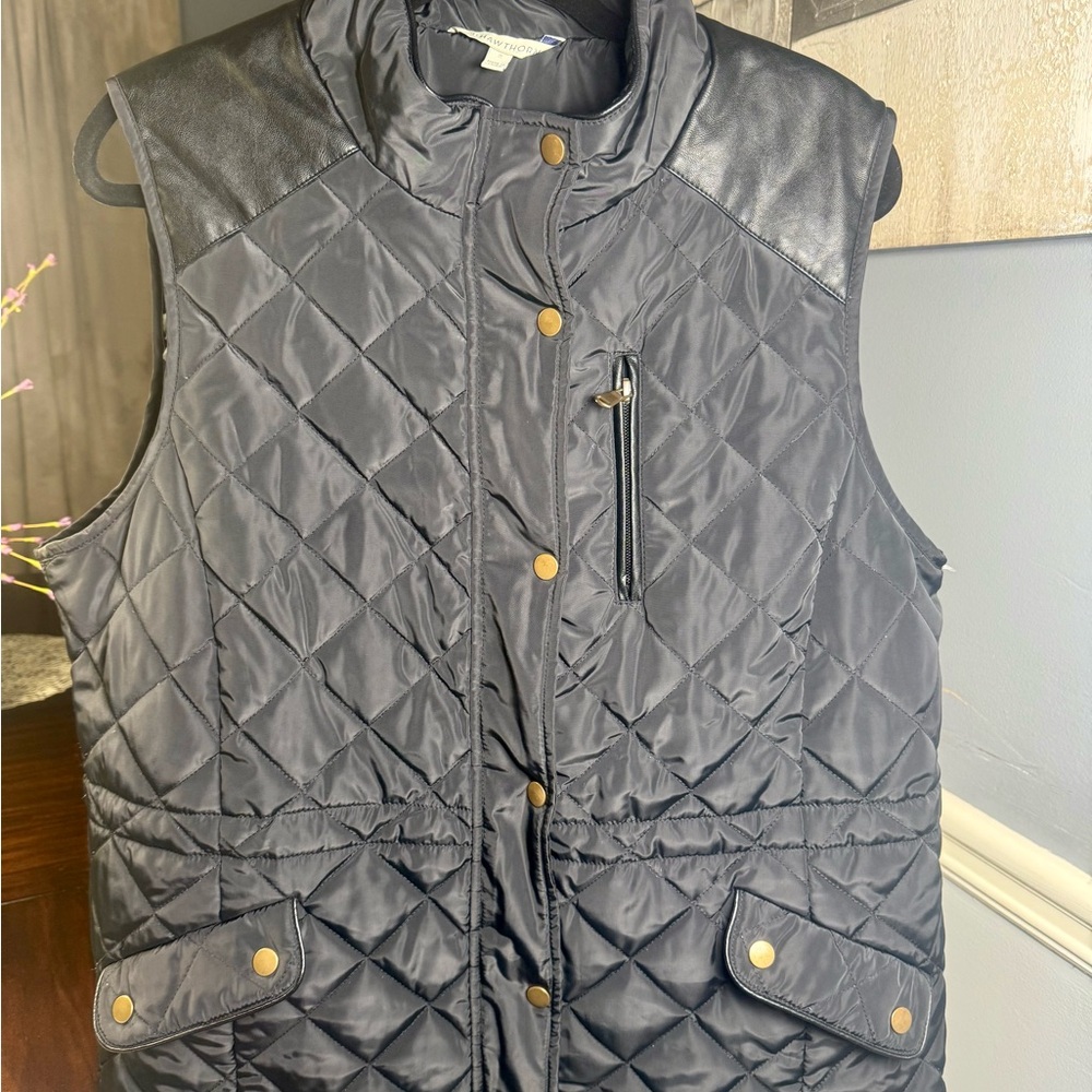 41 Hawthorn Black Quilted Vest